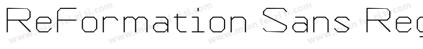 ReFormation Sans Reg字体转换